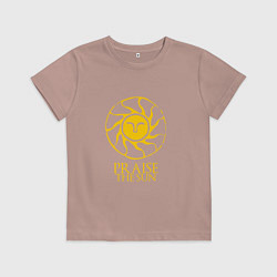 Футболка хлопковая детская Praise The Sun, цвет: пыльно-розовый