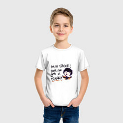 Футболка хлопковая детская Шерлок, цвет: белый — фото 2