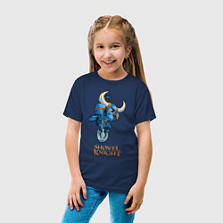 Футболка хлопковая детская Shovel Knight, цвет: тёмно-синий — фото 2