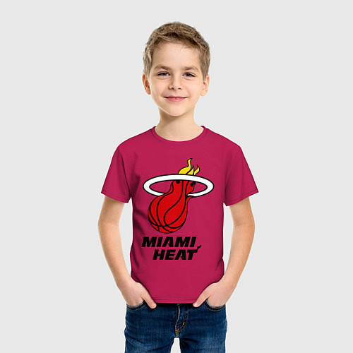 Детская футболка Miami Heat-logo / Маджента – фото 3