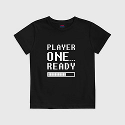 Футболка хлопковая детская Ready Player One Loading, цвет: черный