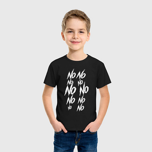 Детская футболка No No Slenderman / Черный – фото 3