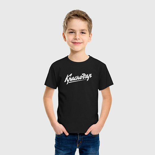 Детская футболка Краснодар: стрела / Черный – фото 3