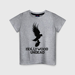 Футболка хлопковая детская Hollywood Undead, цвет: меланж