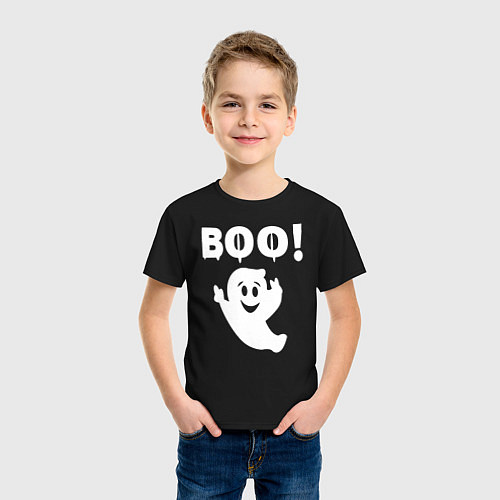 Детская футболка Маленькое приведение / Черный – фото 3