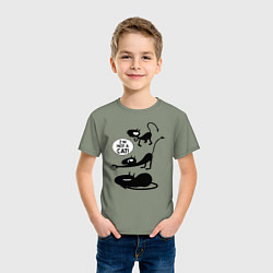 Футболка хлопковая детская I'm not a CAT!, цвет: авокадо — фото 2