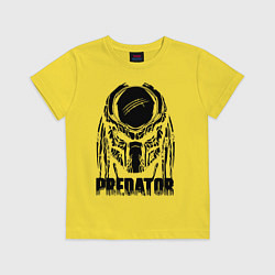 Футболка хлопковая детская Predator Mask, цвет: желтый