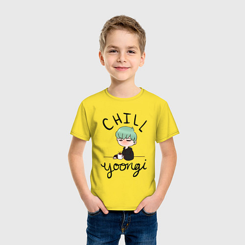 Детская футболка Chill Yoongi / Желтый – фото 3