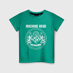 Футболка хлопковая детская Machine Head MCMXCII цвета зеленый — фото 1