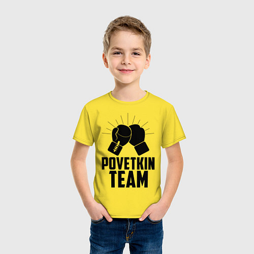 Детская футболка Povetkin Team / Желтый – фото 3