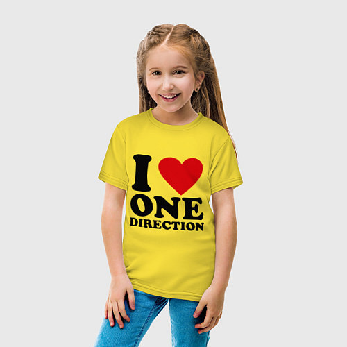 Детская футболка I love one direction / Желтый – фото 4