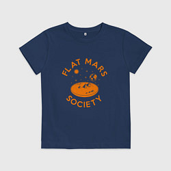 Футболка хлопковая детская Flat Mars Society, цвет: тёмно-синий