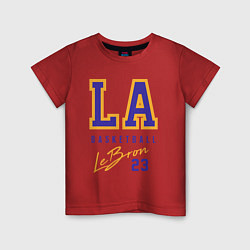 Футболка хлопковая детская Lebron 23: Los Angeles, цвет: красный