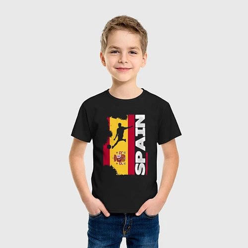 Детская футболка Spain Football / Черный – фото 3
