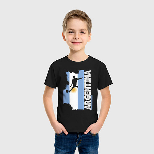 Детская футболка Argentina Football / Черный – фото 3