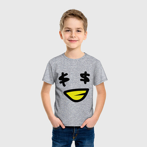Детская футболка Смайл - Бакс / Меланж – фото 3