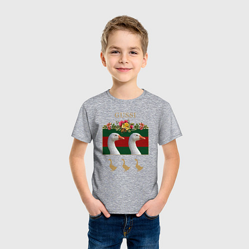 Детская футболка GUSSI: Flowers Style / Меланж – фото 3