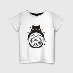 Футболка хлопковая детская Narute Totoro, цвет: белый