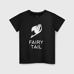 Футболка хлопковая детская Fairy Tail, цвет: черный