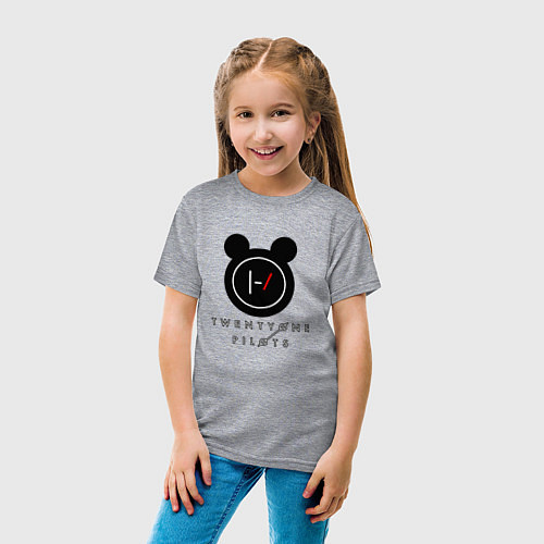 Детская футболка 21 Pilots: Black Mouse / Меланж – фото 4