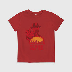 Футболка хлопковая детская Red Dead Redemption 2, цвет: красный