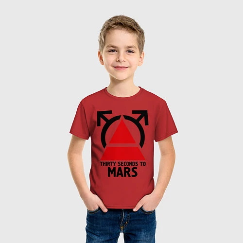 Детская футболка Thirty Seconds To Mars / Красный – фото 3