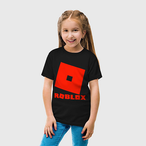 Детская футболка Roblox Logo / Черный – фото 4