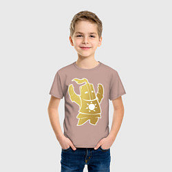 Футболка хлопковая детская Praise the Sun!, цвет: пыльно-розовый — фото 2
