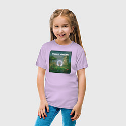 Футболка хлопковая детская Imagine Dragons Origins цвета лаванда — фото 2