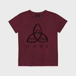 Футболка хлопковая детская Dark, цвет: меланж-бордовый
