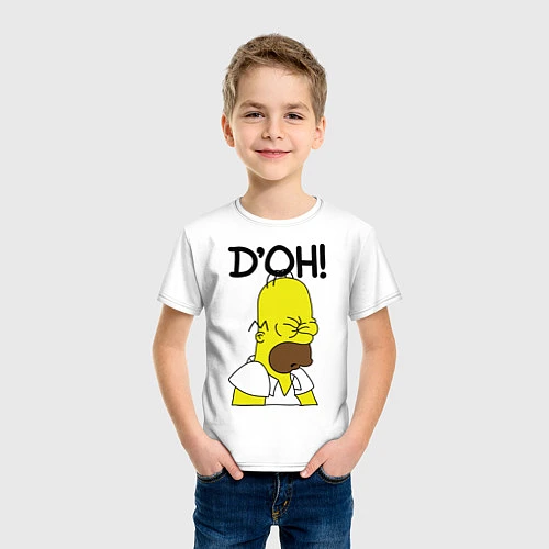 Детская футболка Doh! / Белый – фото 3