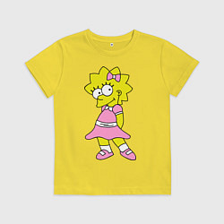 Футболка хлопковая детская Лиза милашка, цвет: желтый