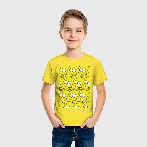 Детская футболка Барт Симпсон: узор / Желтый – фото 3