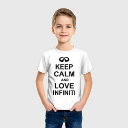 Футболка хлопковая детская Keep Calm & Love Infiniti, цвет: белый — фото 2