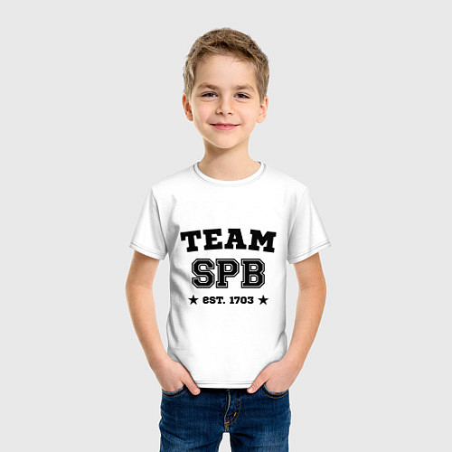 Детская футболка Team SPB est. 1703 / Белый – фото 3