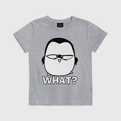 Футболка хлопковая детская What?, цвет: меланж