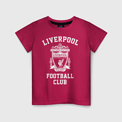 Футболка хлопковая детская Liverpool: Football Club, цвет: маджента