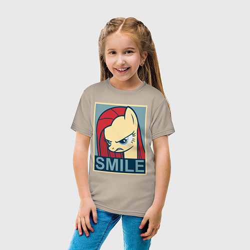 Детская футболка MLP: Smile / Миндальный – фото 4