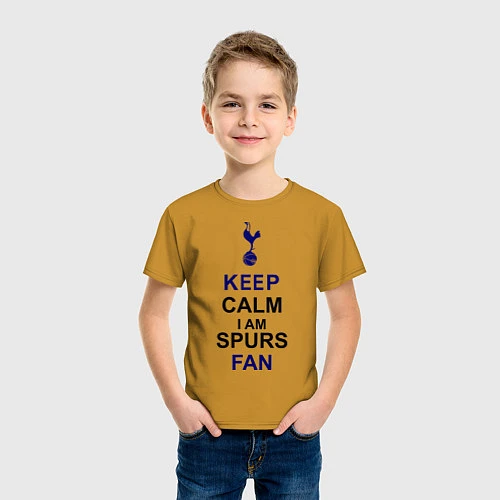 Детская футболка Keep Calm & Spurs fan / Горчичный – фото 3