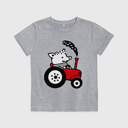 Футболка хлопковая детская Поросенок Петр, цвет: меланж