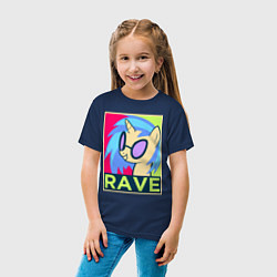 Футболка хлопковая детская DJ Pon-3 RAVE, цвет: тёмно-синий — фото 2