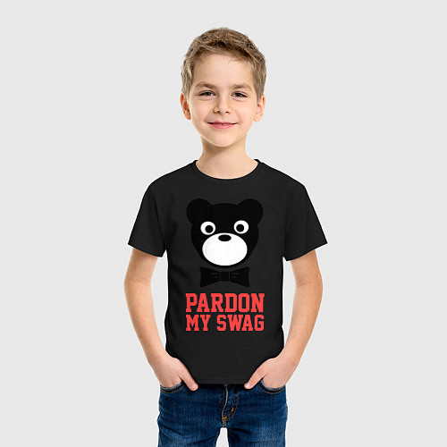 Детская футболка Pardon my SWAG / Черный – фото 3