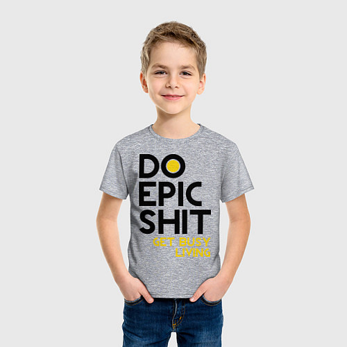 Детская футболка Do Epic Shit / Меланж – фото 3