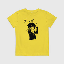 Футболка хлопковая детская Бездомный Бог, цвет: желтый