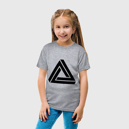 Детская футболка Triangle Visual Illusion / Меланж – фото 4