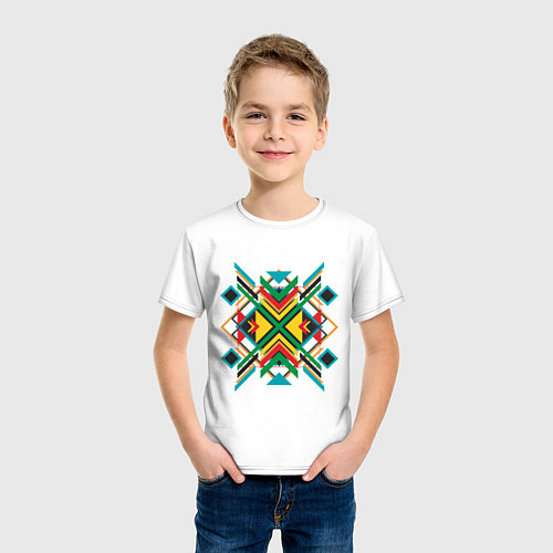 Детская футболка Triangles and squares / Белый – фото 3
