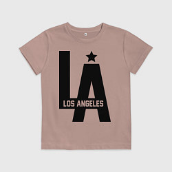 Футболка хлопковая детская Los Angeles Star, цвет: пыльно-розовый