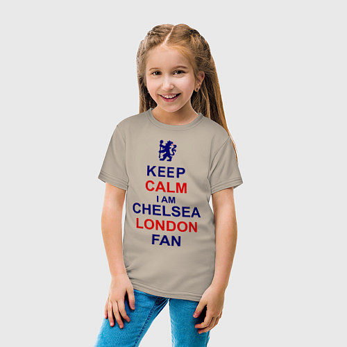 Детская футболка Keep Calm & Chelsea London fan / Миндальный – фото 4
