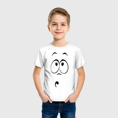 Детская футболка Сильно удивлен / Белый – фото 3