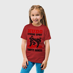 Футболка хлопковая детская Kudo: Strong Spirit, цвет: красный — фото 2